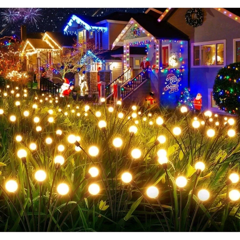Solar Firefly Light Garden Waterproof Swaying Lamp Outdoor Landscape Lawn‎ #1436